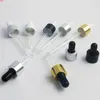 Gotowy do wysyłki 100pcs 18 mm 18 415 aluminiowa śruba śrubowa biała czarna żarówka szklana szklana akcesoria dla 5 ml-100 ml butelekskood212l