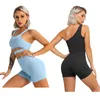 Yoga Outfit Casual Fitness Nahtlose Engen Anzug Sport Bh Workout Kleidung Shorts Sexy Gym Set Sportswear Für Frauen Sommer