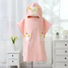 Towel Hooded Bath Cartoon Children Beach Cloak Large Wearable Absorbent Towels Ponch Bathrobe Beachwear Pool Swimming