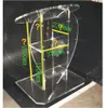 Det nya populära bröllopsspecialet hjärtformade akrylpodium Organic Glass Church Pulpit224w