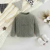 Pullover Neue 2023 Kinder Kinder Feste Pullover Pullover Herbst Winter Jungen Mädchen Oansatz Gestrickte Pullover Tops Kleidung für 1-5T HKD230719