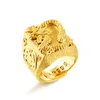 Anelli da matrimonio Anello di drago dorato 24k per uomo vietnamita sabbia oro anello regolabile di lusso gioielli maschi di compleanno per matrimoni Gift di gioielli raffinati 230718