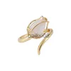 Band Rings New Luxury Rose Flower leaf Adjustable Finger Wedding Rings for Women Tulip Zircon Open Ring Glamour Jewelry Girl Gift J230719