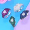 Alianças de Casamento GODKI Collection Trendy Heart AAA Cubic Zircon Stackable Chic Ring For Women Wedding DUBAI Bridal Statement Dedo Ring 230718