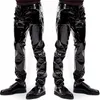 HERREN-JEANS AUS GLÄNZENDEM LACKLEDER-OPTIK, PVC-JEANS, GOTH-HOSE, FLY-JEANS