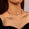 Choker Punk Imitation Perle Perlen Kreuz Nähte Schlüsselbein Kette Halsketten Für Frauen Weibliche Übertrieben Hip Hop Halskette Schmuck