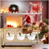 Diskplattor Gold Branch Snack Bowl Stand Christmas Candy Decoration Display Home Party Drop Delivery Garden Kök Dining Bar D DHA41