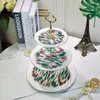 Plates Nordic Three Layer Cake Stand Tiered Tray Wedding Party Dessert Candy Fruit Bread Plate Buffet Display Home Dishes And Plat