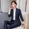 Women's Two Piece Pants Boliyae Spring Autumn Fashion Long Sleeve Trouser Suits Elegant Work Office Ladies Blazers Shorts Jacket Pant Sets