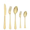 Goud Zilver Roestvrij Staal Bestek Set Food Grade Zilverwerk Bestek Set Gebruiksvoorwerpen Inclusief Mes Vork Lepel Theelepel C1216 LL