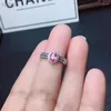 Cluster Rings KJJEAXCMY Boutique Jóias Prata Esterlina 925 Incrustada Natural Rosa Safira Anel de Pedra Preciosa Suporte Detecção Requintado