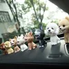 Interior Decorations Car Ornament 9cm Shaking Head Dog Car Dashboard Decor Nodding Puppy Toys Husky Teddy Pomeranian Home Room Auto Accessories x0718