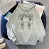 Felpe con cappuccio da donna Farfalla Scheletro Gotico Streetwear Hip Hop Punk Abbigliamento Pullover Uomo Felpa Donna Ulzzang Skulls Stampa Unisex Wram