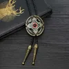 Bolo Ties Classis Cross rame forma ovale Bolo tie per donna donna Handmade Western Art Indian Alloy Cravatta silvr star Pentagram HKD230719