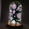 Luci notturne 3D Colorful Magic Creative Glass Lamp Home Decor Desk Camera da letto romantica Luce da comodino