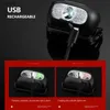 Hoofdlampen Superlichte Mini D-koplamp Met opladen via USB 5 Mode Waterdichte koplamp Rechargeab Camping Zaklamp Head Light Torch Lamp HKD230719