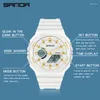 Orologi da polso SANDA Orologi da uomo casual 50m Orologio al quarzo sportivo impermeabile per orologio da polso maschile LED Digital G Style Relogio Masculino