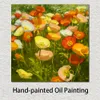 Getextureerde Canvas Art Flowers Prime Time handgemaakte abstracte olieverfschilderijen eigentijds Wall Decor