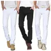 Weiße Jeans Herren Baumwolle Cowboyhose Herren Mode Business Freizeit Slim Elastic Cleaning Jeans 28-40248i