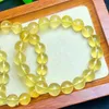 Bangle Natural Yellow Fluorite Bracelet Fashion Women Healing Jewelry Gemstone Reiki Energy Stone Holiday Gift 1PCS 10mm