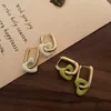 Dangle Earrings 2023グロッドメッキハート女性声明ジュエリーマイクロセットラインストーン珍しい