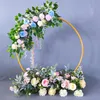 Arche de mariage métal cercle fond en fer forgé étagère accessoires décoratifs bricolage rond fête fond étagère fleur support Frame3397