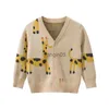 Pull Printemps Automne Tricoté Cardigan Pull Bébé Enfants Vêtements De Noël Garçons Filles Chandails Enfants Porter Bébé Garçon Vêtements D'hiver HKD230719