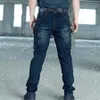 Taktiska denimbyxor Militär Multi-Pocket Elasticitet Swat Combat Jeans Mens Wear-Resistent Cargo Cowboy Trousers Pantalon Homme M255Z