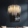 Chandeliers Italian Lighting Luxury Tassel Hanging Lamp Postmodern LED Chandelier Living Room Restaurant Bedroom Engineering Designer Fixtur