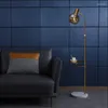 Floor Lamps Round Wood Metal Table Led Lamp For Living Room Wireless Charging Function Standing Bedroom Beside Light Home Decor