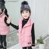 Donsjas meisjes winter katoenen tanktop 2023 nieuwe kindertanktop herfst verdikte lente Koreaanse tanktop mode kinderjas 2 12 jaar oud Z230720