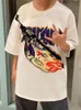 Camisas casuales para hombres Y2k Bolsillo con cremallera Camiseta Hombres Mujeres Camisetas de algodón divertidas Unisex Lightning King Hip Hop Espacio de impresión Pareja suelta Tops 230718