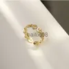 Bandringe 2023 Überzogener trendiger leichter Luxus-justierbarer Ring Damen Nischendesign Wort Mode Persönlichkeit Zeigefingerring Schmuck J230719