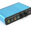 Deal New 1Pcs Blue 6 channel 5 1 External Audio Music Sound Card Soundcard For Laptop PC193O