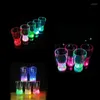 Tasses soucoupes matière plastique brillant à boire clignotant eau tasses Cocktail tasse soda pour fête de mariage