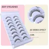 Valse wimpers Devoservice Russian Strip Lashes 8 Pairs Fluffy Mink 3D DD Curl Fake Makeup