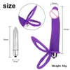 Cockrings Dual Penetration Vibrator Penis Strapon Dildo med penis anal plugg lämplig för vuxna sexleksakälskare Börjare 230719