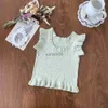 Pullover Mädchen Strickshirt Kleinkind Sommer Baumwolle Tank Kinder Tops 2-7Y HKD230719