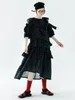 Basic Casual Dresses imakokoni original summer cotton floral dres 's skirt Short sleeve round neck pulp over black Summer 234149 230718