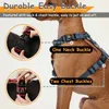 Dog Collars Leashes Mysudui No Pull Harness Adjustable Leather Pet Vest for Easy Walking with 2 Leash Clips Small Medium Large Dogs 230719