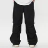 Pantalons pour hommes Hip Hop Streetwear hommes pantalons de jogging amples plissés Harajuku Y2K pantalons de survêtement noir kaki