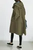 Damen-Trenchcoats 2023, locker sitzender Wollmischungsmantel mit langer Länge und stilvoller Taille