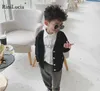 Пуловер Rinilucia Kids Girls Cardigan свитера весенний осень мальчики для мальчиков с длинным рукавом.