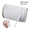 Auf Lager 200 Yards Länge 0 12 Zoll Breite geflochtenes elastisches Band Cord Strickband zum Nähen DIY Maske Tagesdecke Elastic256O