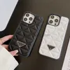 iPhone 14 Vackra 13 12 Pro Max Cases Designer P Telefonfodral för 14Plus 15 13Pro 13mini 12Pro Mini Plus läderskydd med förpackningsdroppslipp tillgängliga