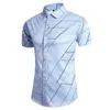 Camisas casuais masculinas moda 12 estilo design camisa de manga curta listrada branca azul praia blusa 2023 roupas de verão tamanho grande 5XL 6XL 7XL 230718