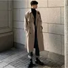 Hommes Trench Coats Printemps Hommes Mode Angleterre Style Long Hommes Casual Survêtement Vestes Coupe-Vent Marque Vêtements Q559