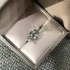 Настоящие серебряные 925 ювелирные изделия 12 -мм лаборатория Moissanite Diamond Wedding Congeding Rings для женщин Связь на валентинки кольцевые подарки268R