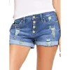 Jeans pour femmes déchiré ourlet court taille haute en détresse Denim Shorts Baggy pantalons pour femmes Y2k vêtements