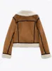 Women's Leather LY VAREY LIN Winter Women Fashion Thick Warm Sheepskin Coat Streetwear Faux Lamb Fur Jacket Motorcycle Outwear